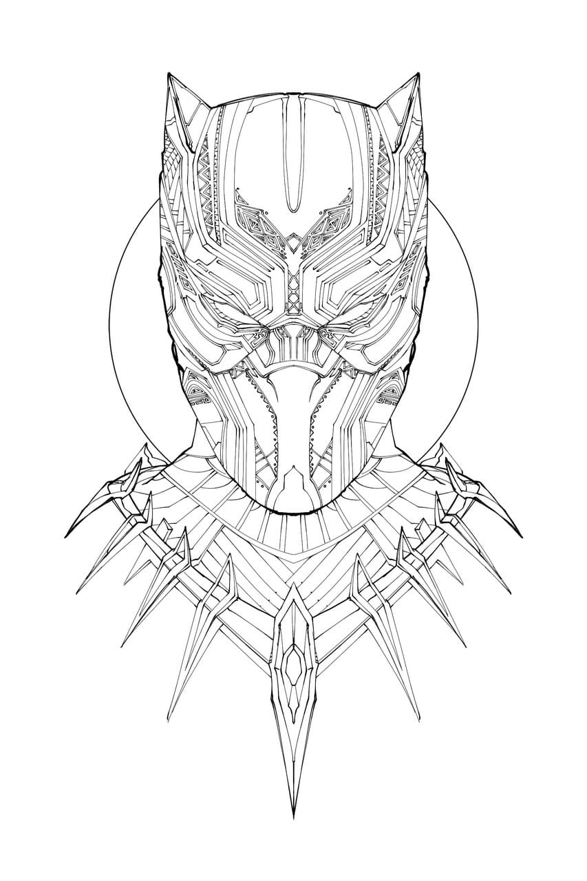 Download Superhero Avengers Coloring Superhero Black Panther Coloring