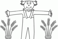 scarecrow face coloring page