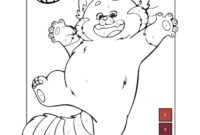 turning red panda coloring page