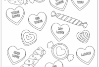 candy hearts coloring pages candy hearts coloring pages