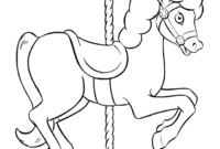 carousel horse coloring page carousel horse coloring page