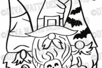 fall gnome coloring pages