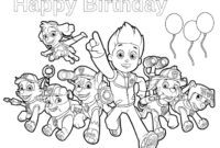 paw patrol birthday coloring pages paw patrol birthday coloring pages