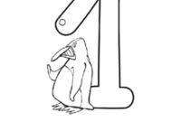 preschool number 1 coloring page