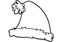 christmas hat coloring page christmas hat coloring page