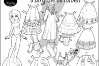 paper doll coloring page paper doll coloring page