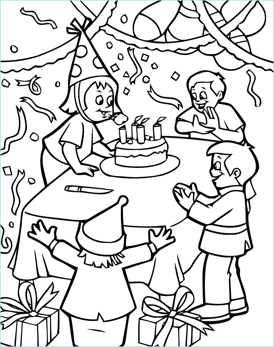 Coloriage Gateau Anniversaire 5 Ans Beau Collection 15 Idéal Coloriage