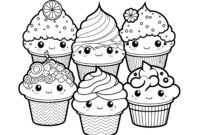 dessert kawaii food coloring pages dessert kawaii food coloring pages