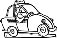 taxi coloring page
