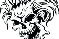 scary demon skull coloring pages