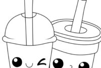 cute bubble tea coloring pages