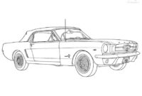 ford mustang coloring page