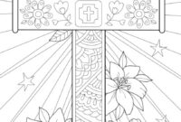 easter cross coloring pages