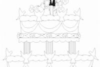 wedding cake coloring pages