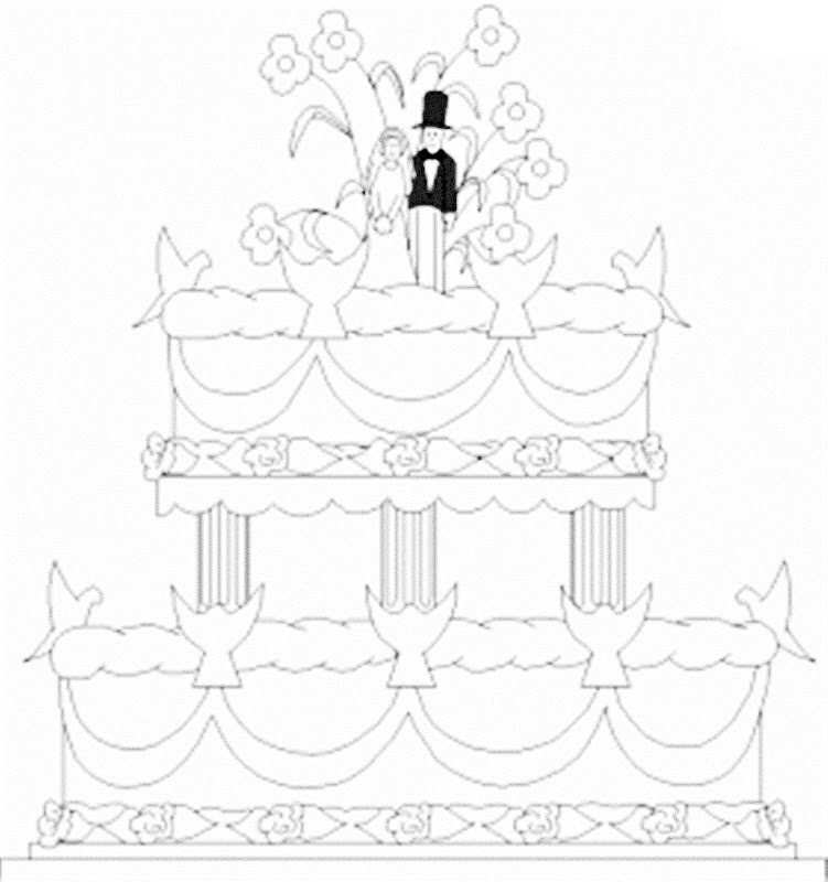 Images wedding cake coloring pages | Coloring Pages