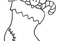 cute stocking coloring page cute stocking coloring page