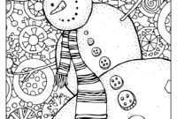 snowman coloring page pdf