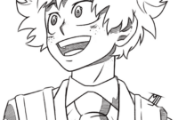 izuku midoriya coloring page izuku midoriya coloring page