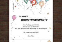 geburtstagseinladungen vorlagen