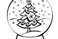 winter snow globe coloring page