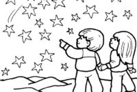 starry night coloring page