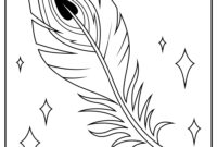 feather coloring page feather coloring page