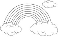 coloring page of rainbow coloring page of rainbow