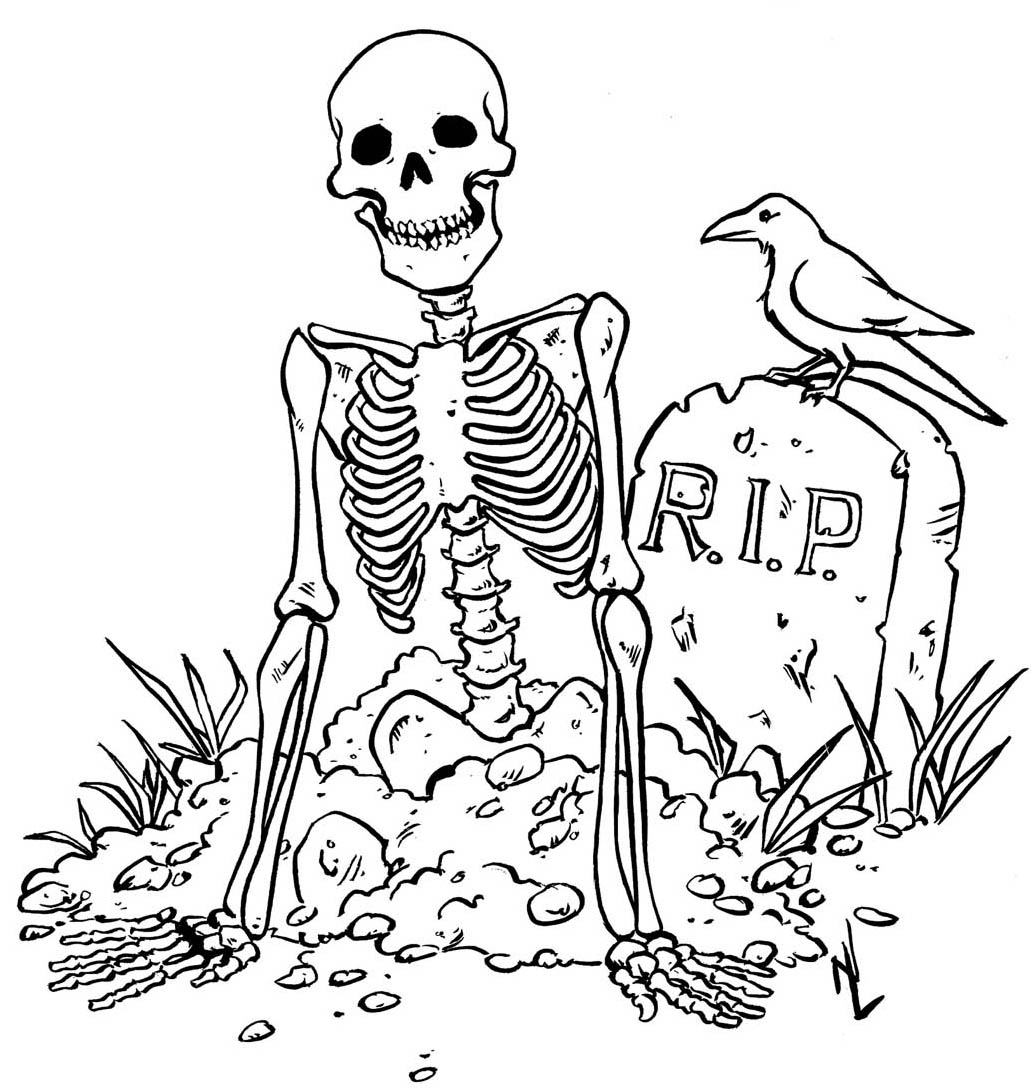 Inspiration Image of Scary Halloween Coloring Pages - entitlementtrap.com