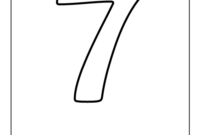 number 7 color page