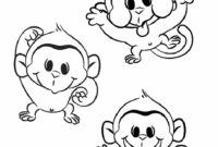 dessin a colorier facile singe