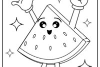 watermellon coloring page watermellon coloring page
