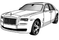 rolls royce coloring page