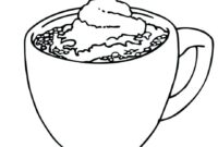 hot chocolate mug coloring page hot chocolate mug coloring page