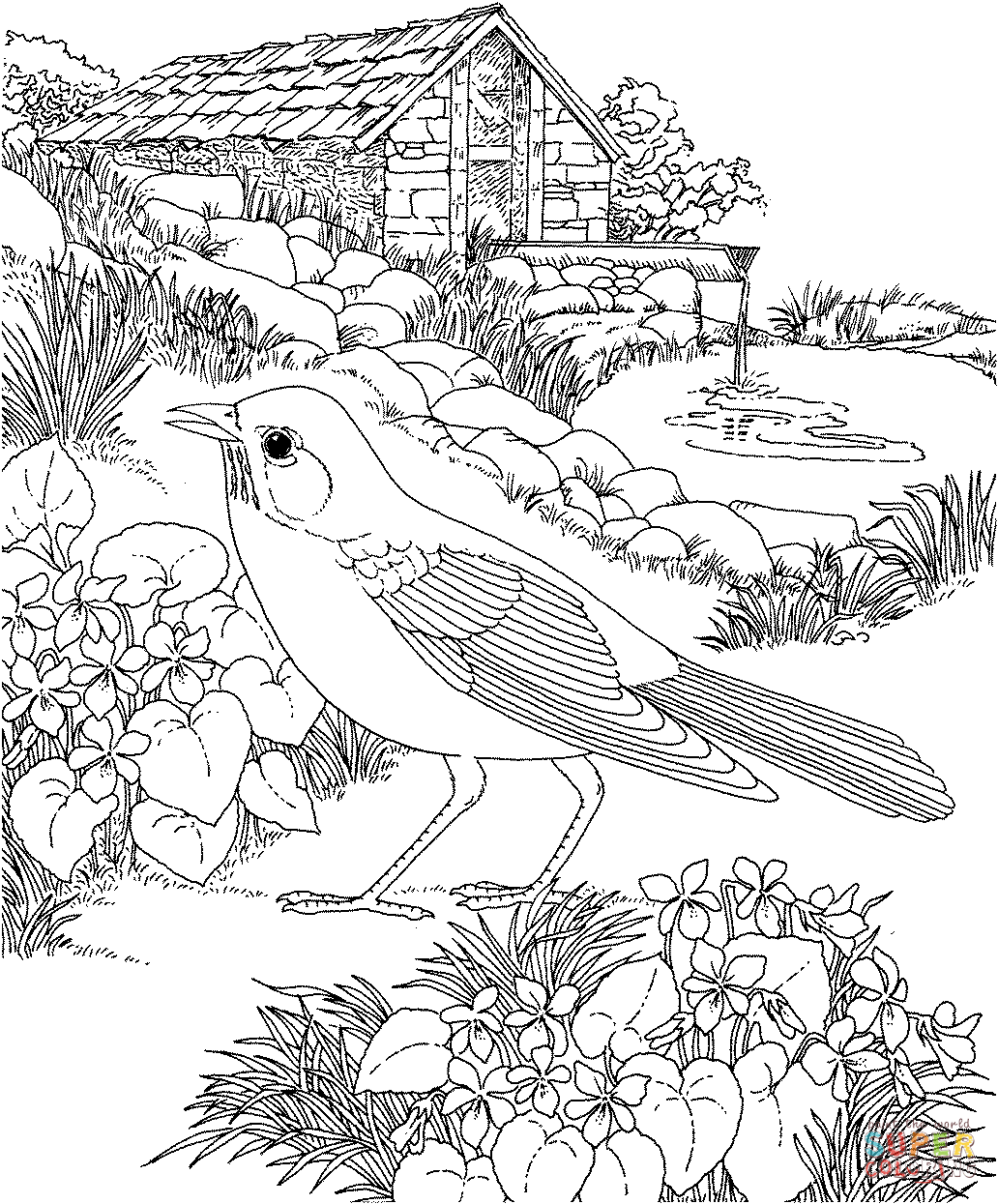 Flower garden coloring pages to download and print for free