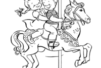 merry go round coloring page merry go round coloring page