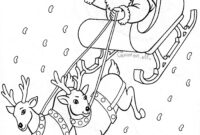 santa and sleigh coloring pages