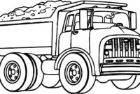 coloring page dump truck
