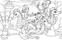 dog mermaid coloring pages