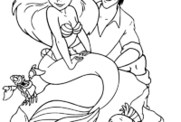 ariel and eric coloring page ariel and eric coloring page