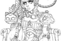printable steampunk coloring pages