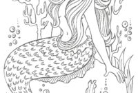 mermaid siren coloring pages for adults