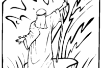 parting of the red sea coloring page