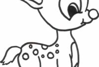 coloring picture of a reindeer