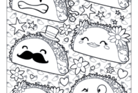 cute taco coloring page cute taco coloring page