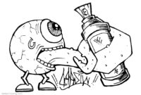 graffiti gangster coloring pages