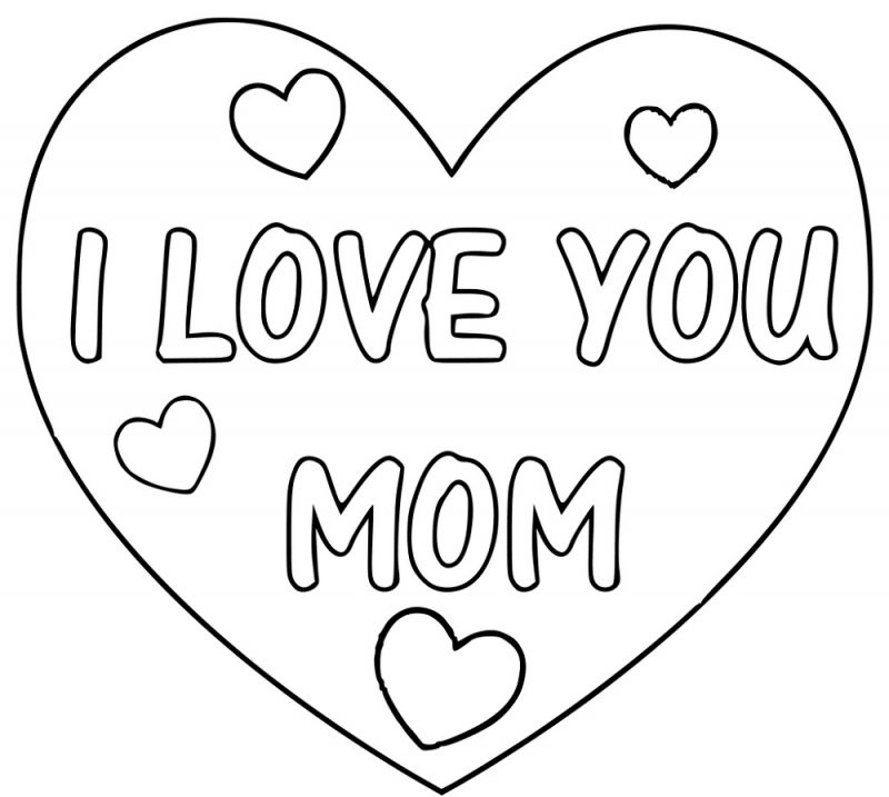 I Love You Mom Coloring Pages | K5 Worksheets