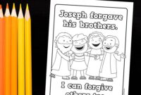 joseph forgives his brothers coloring page joseph forgives his brothers coloring page