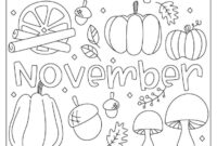 free printable november coloring pages