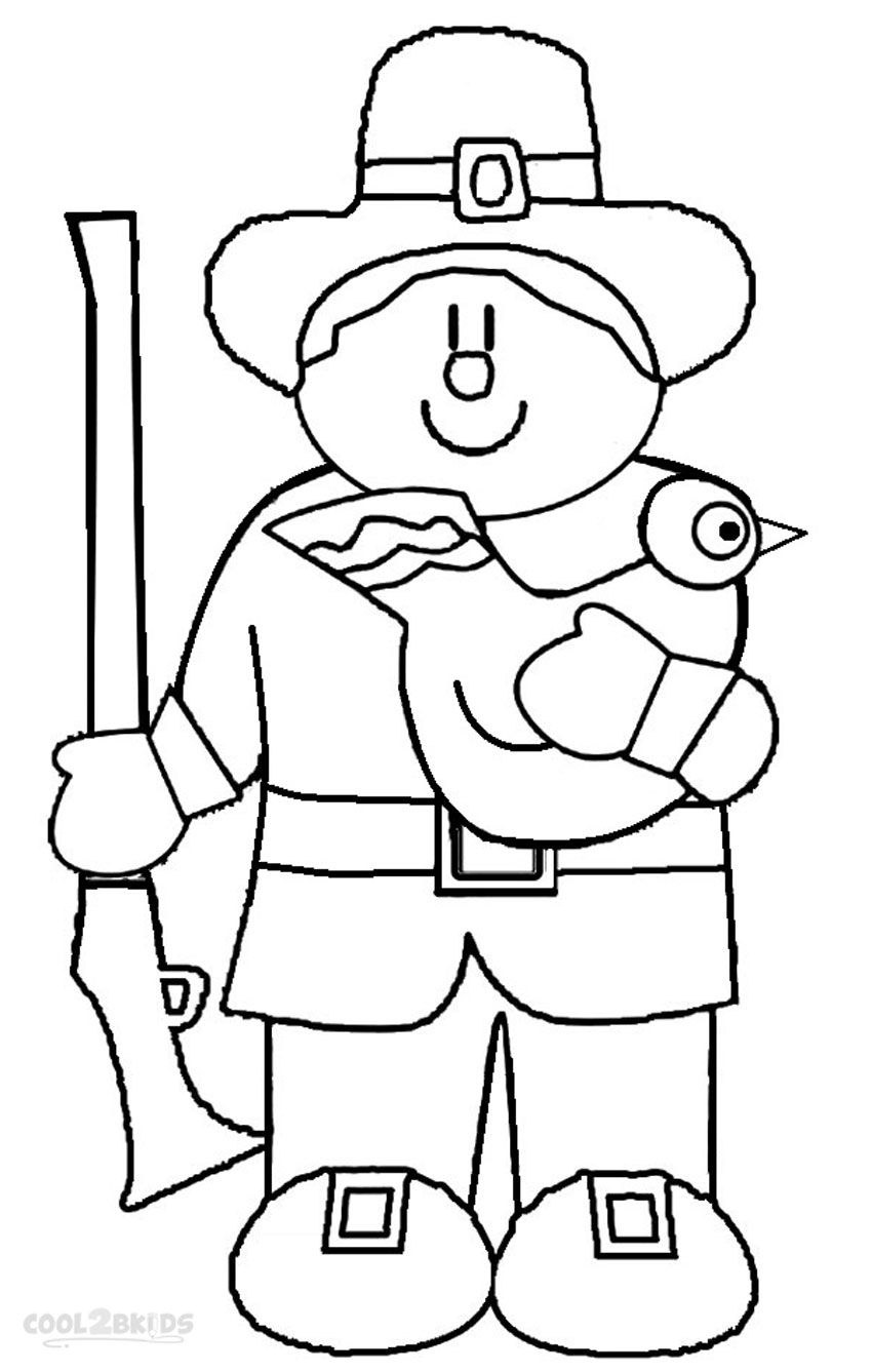 Printable Pilgrims Coloring Pages For Kids | Cool2bKids