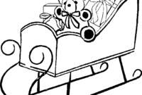santa sleigh coloring pages printable